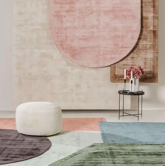 A modern interior showcasing RugVision’s premium rug, enhancing the space with elegant and clean design.